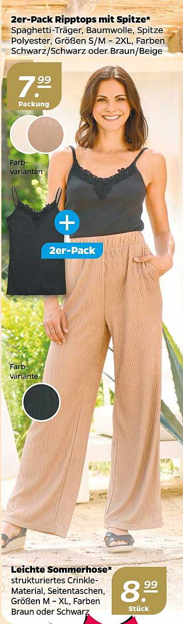 2er-Pack Ripptops mit Spitze*