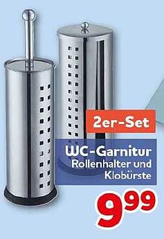 2er-Set WC-Garnitur Rollenhalter und Klobürste