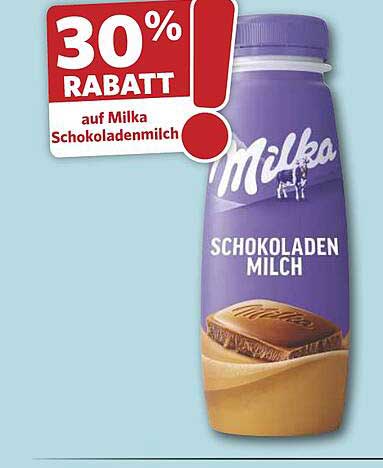 30% RABATT auf Milka Schokoladenmilch