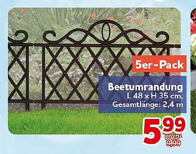 5er-Pack Beetumrandung