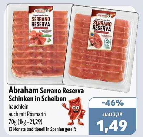 Abraham Serrano Reserva Schinken in Scheiben