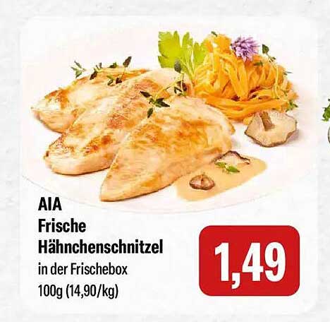 AIA Frische Hähnchenschnitzel in der Frischebox 100g (14,90/kg)