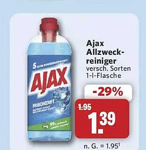 Ajax Allzweckreiniger versch. Sorten 1-l-Flasche