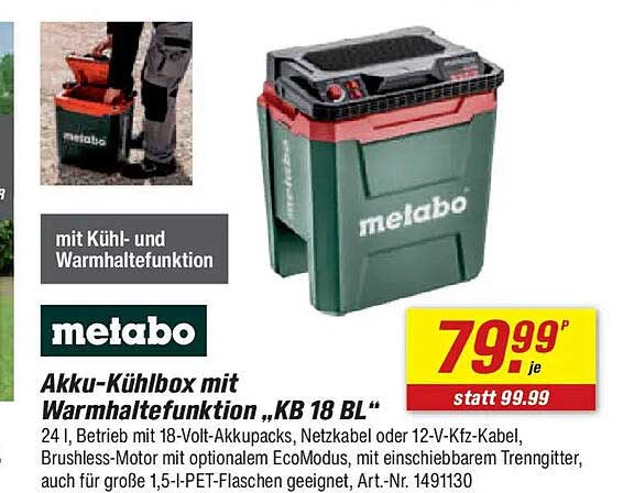 Akku-Kühlbox mit Warmhaltefunktion „KB 18 BL“