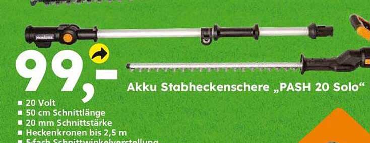 Akku Stabheckenschere „PASH 20 Solo“