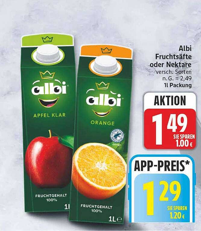 Albi Fruchtsäfte oder Nektare