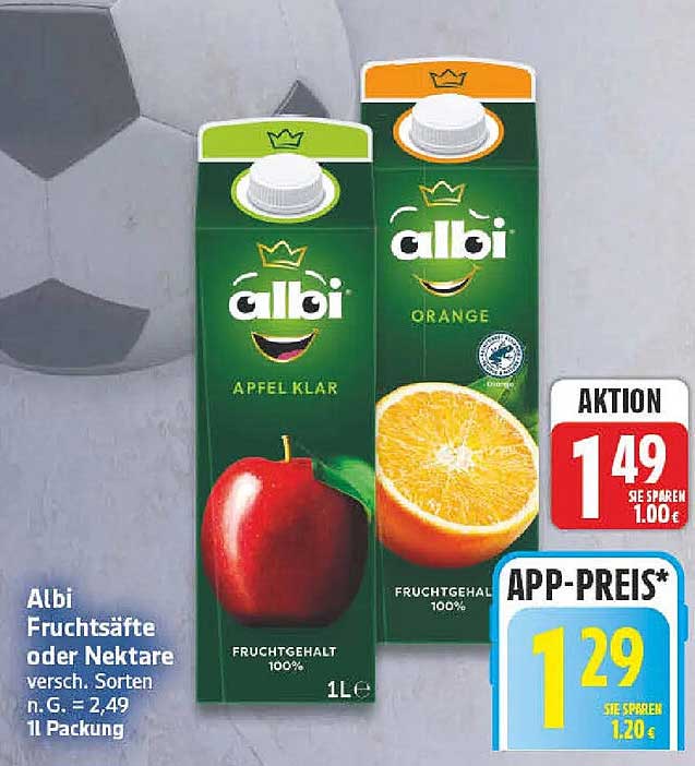 Albi Fruchtsäfte oder Nektare versch. Sorten