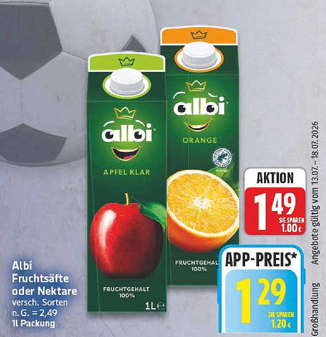 Albi Fruchtsäfte oder Nektare versch. Sorten
