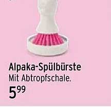 Alpaka-Spülbürste Mit Abtropfschale.