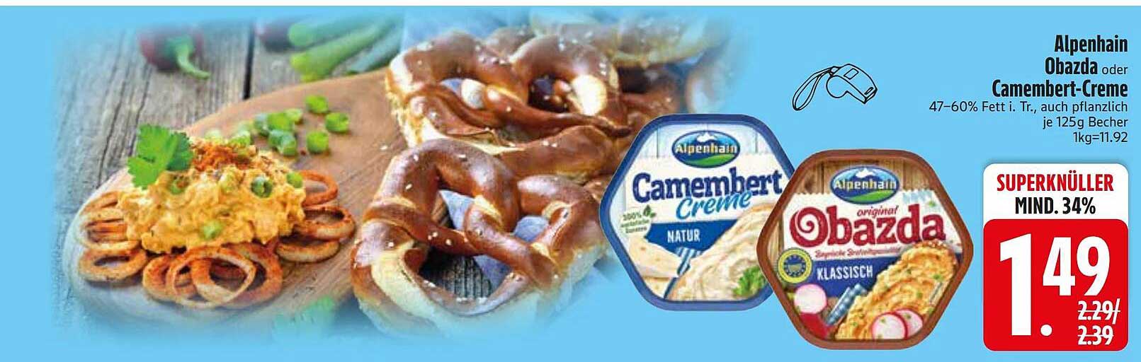 Alpenhain Obazda oder Camembert-Creme