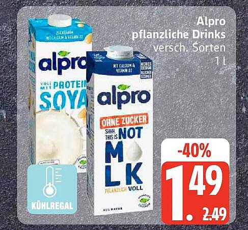 Alpro pflanzliche Drinks versch. Sorten 1 l