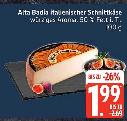 Alta Badia italienischer Schnittkäse