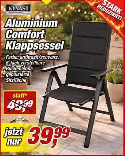 Aluminium Comfort Klappsessel