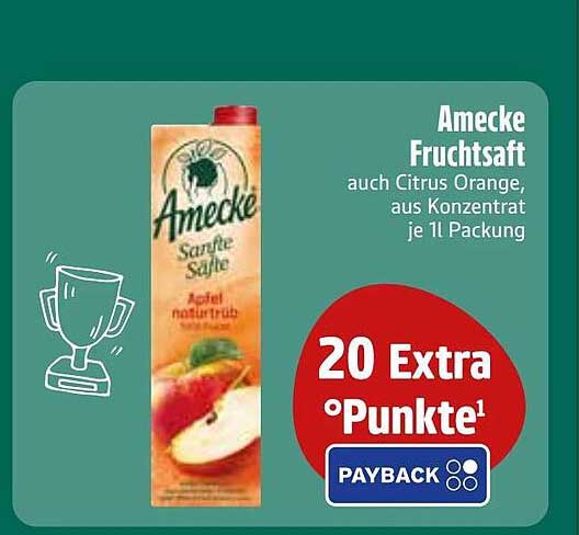 Amecke Fruchtsaft auch Citrus Orange, aus Konzentrat je 1 l Packung