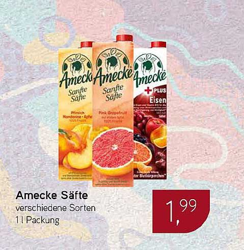 Amecke Säfte verschiedene Sorten 1 l Packung