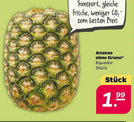 Ananas ohne Krone* Ecuador Stück