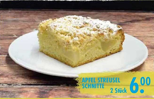 APFEL STREUSEL SCHNITTE 2 Stück
