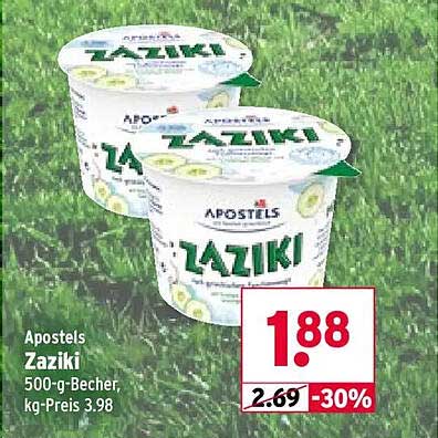Apostels Zaziki 500-g-Becher, kg-Preis 3.98