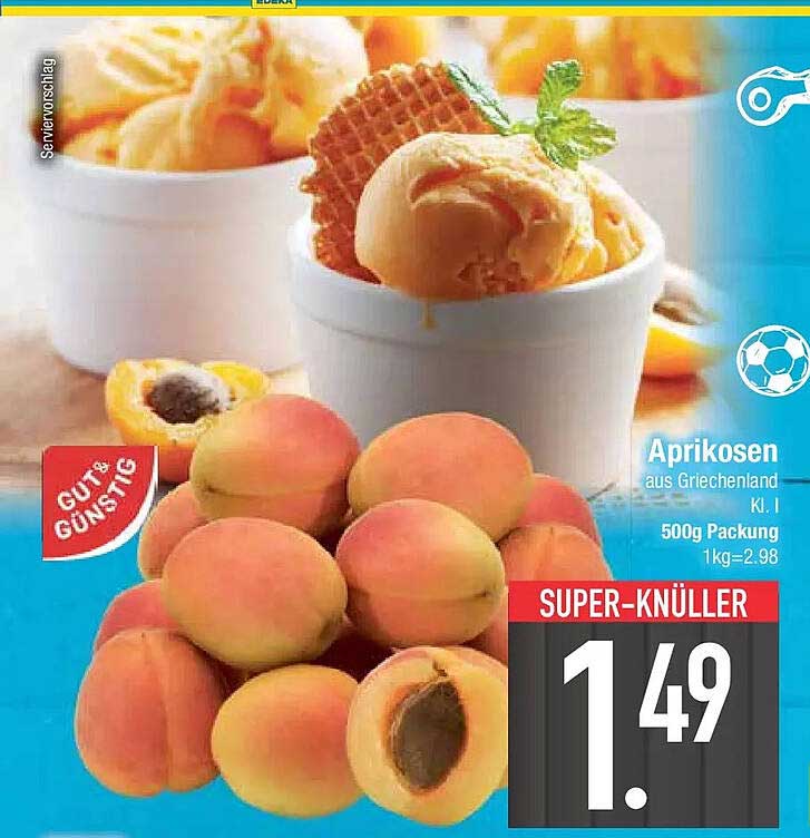 Aprikosen aus Griechenland Kl. I 500g Packung