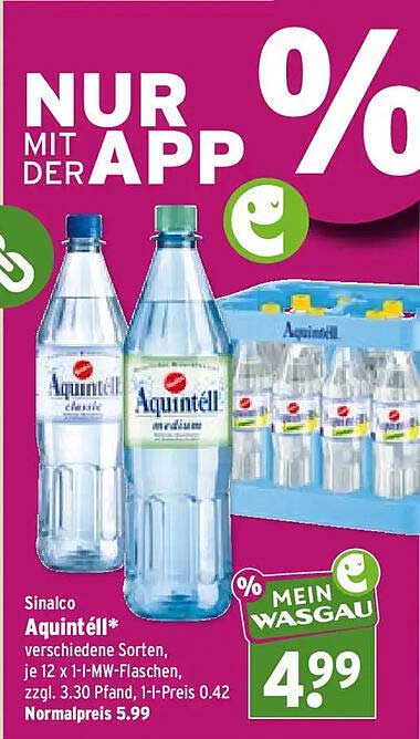 Aquintél* verschiedene Sorten, je 12 x 1-l-MW-Flaschen
