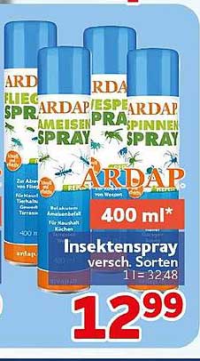ARDAP Insektenspray versch. Sorten 400 ml*