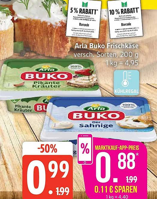 Arla Buko Frischkäse versch. Sorten, 200 g