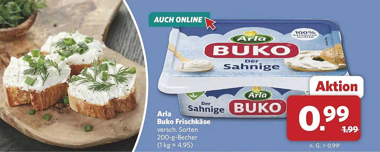 Arla Buko Frischkäse versch. Sorten 200-g-Becher