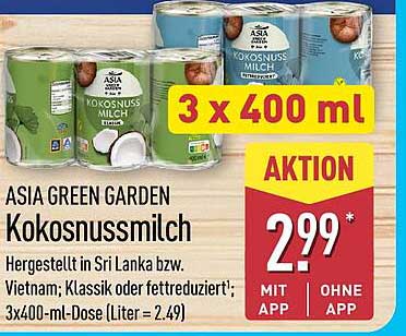 ASIA GREEN GARDEN Kokosnussmilch