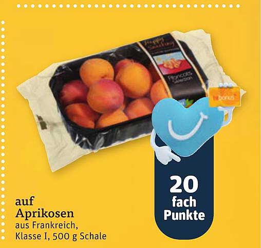 auf Aprikosen aus Frankreich, Klasse I, 500 g Schale