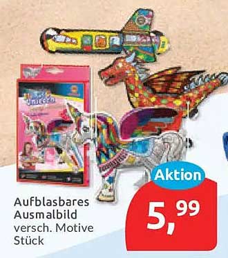 Aufblasbares Ausmalbild versch. Motive Stück