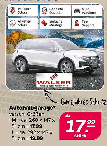 Autoabdeckgarage* versch. Größen M = ca. 260 x 147 x 51 cm = 17.99 L = ca. 292 x 147 x 51 cm = 19.99