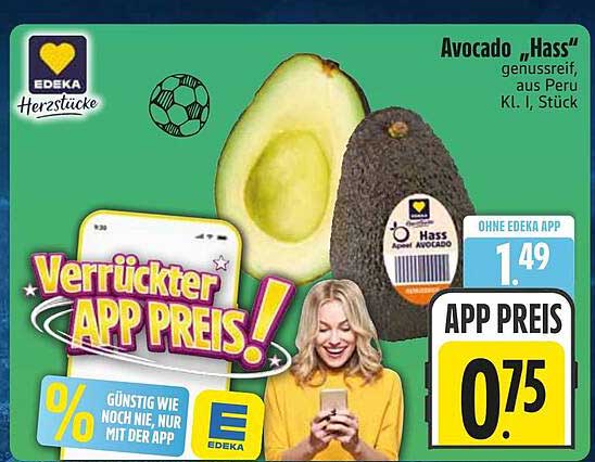 Avocado „Hass“ genussreif, aus Peru Kl. I, Stück