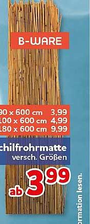 B-WARE Schilfrohrmatte versch. Größen