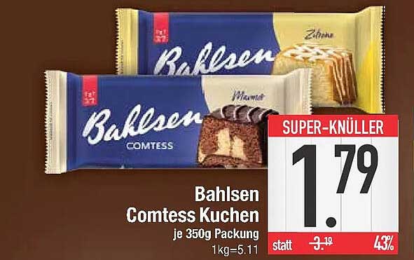 Bahlsen Comtess Kuchen je 350g Packung