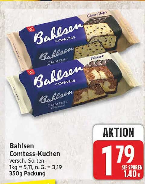Bahlsen Comtess-Kuchen versch. Sorten 350g Packung