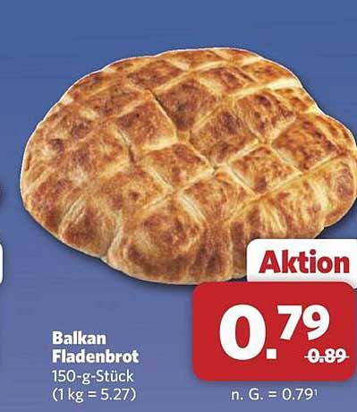 Balkan Fladenbrot 150-g-Stück (1 kg = 5.27)