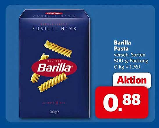 Barilla Pasta versch. Sorten 500-g-Packung (1 kg = 1.76)