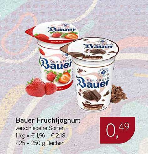 Bauer Fruchtjoghurt verschiedene Sorten