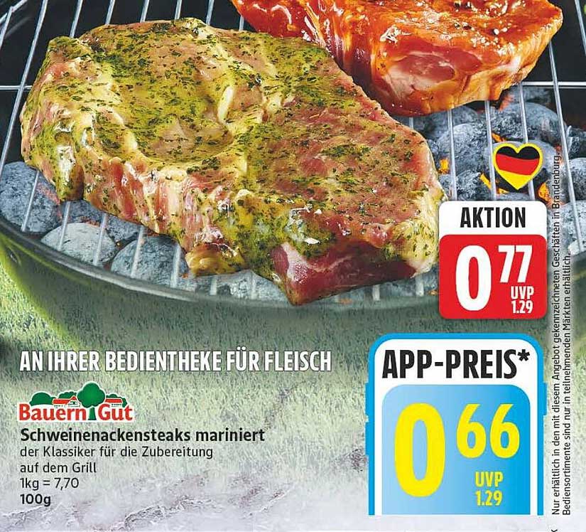 BauernGut Schweinenackensteaks mariniert