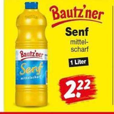 Bautz'ner Senf mittelscharf 1 Liter