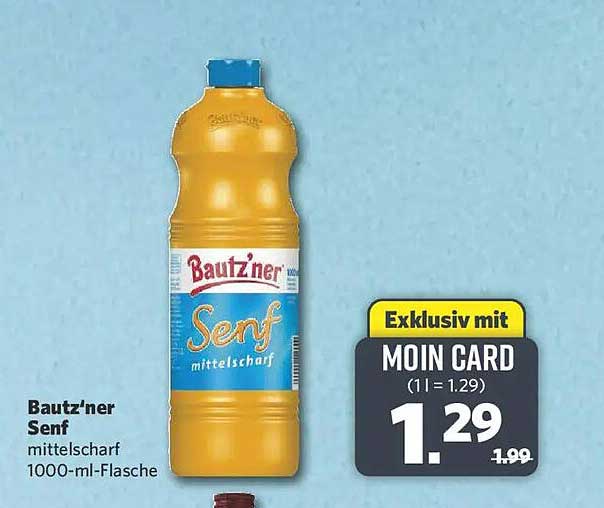 Bautz'ner Senf mittelscharf 1000-ml-Flasche