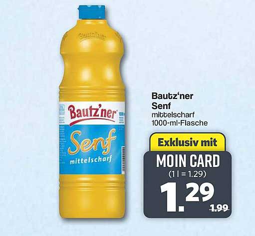 Bautz'ner Senf mittelscharf 1000-ml-Flasche