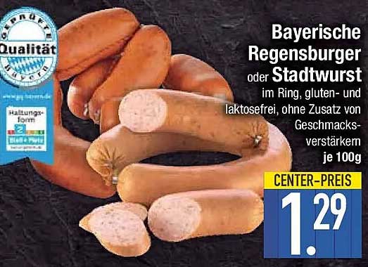 Bayerische Regensburger oder Stadtwurst