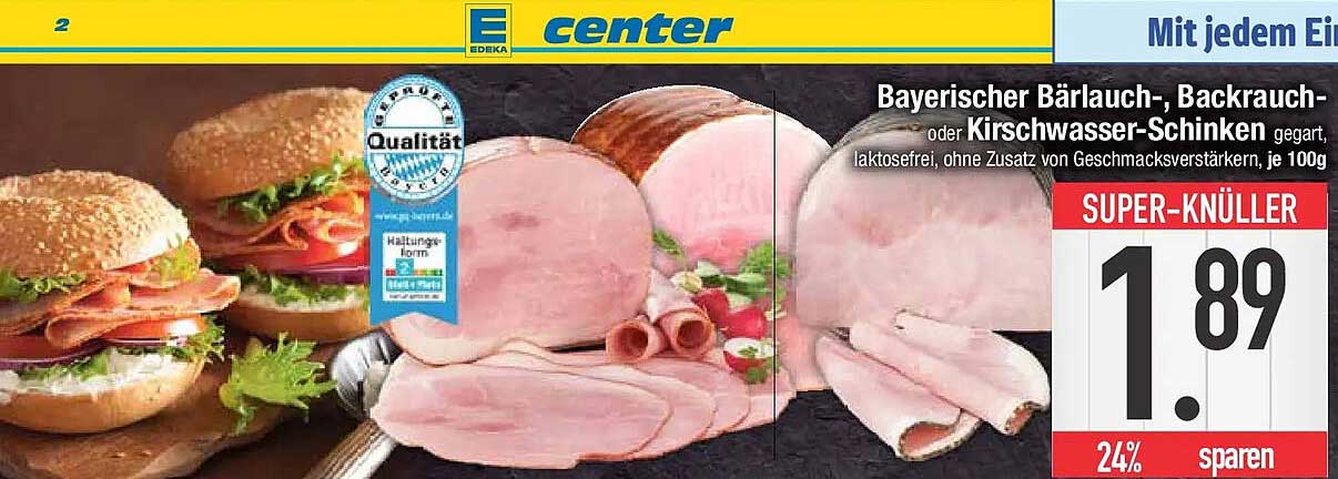 Bayerischer Bärlauch-, Backrauch- oder Kirschwasser-Schinken