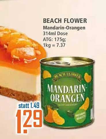 BEACH FLOWER Mandarin-Orangen 314ml Dose