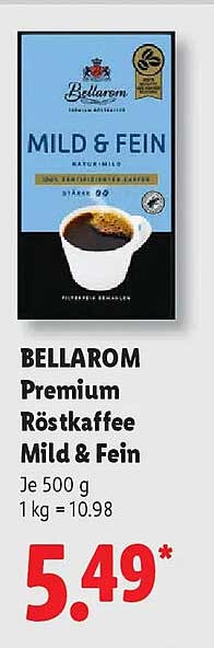 BELLAROM Premium Röstkaffee Mild & Fein