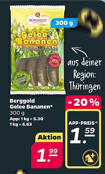 Berggold Gelee Bananen* 300 g
