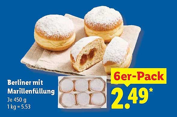 Berliner mit Marillenfüllung