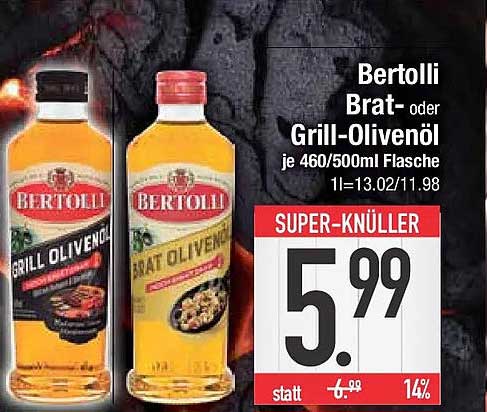 Bertolli Brat- oder Grill-Olivenöl je 460/500ml Flasche