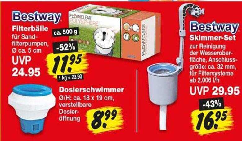 Bestway Filterbälle für Sandfilterpumpen, Ø ca. 5 cm